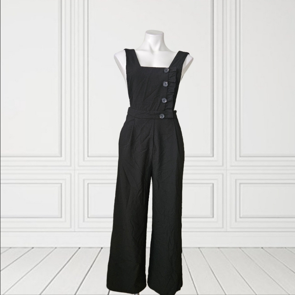 Sensemill/Black Button-Detail Jumpsuit